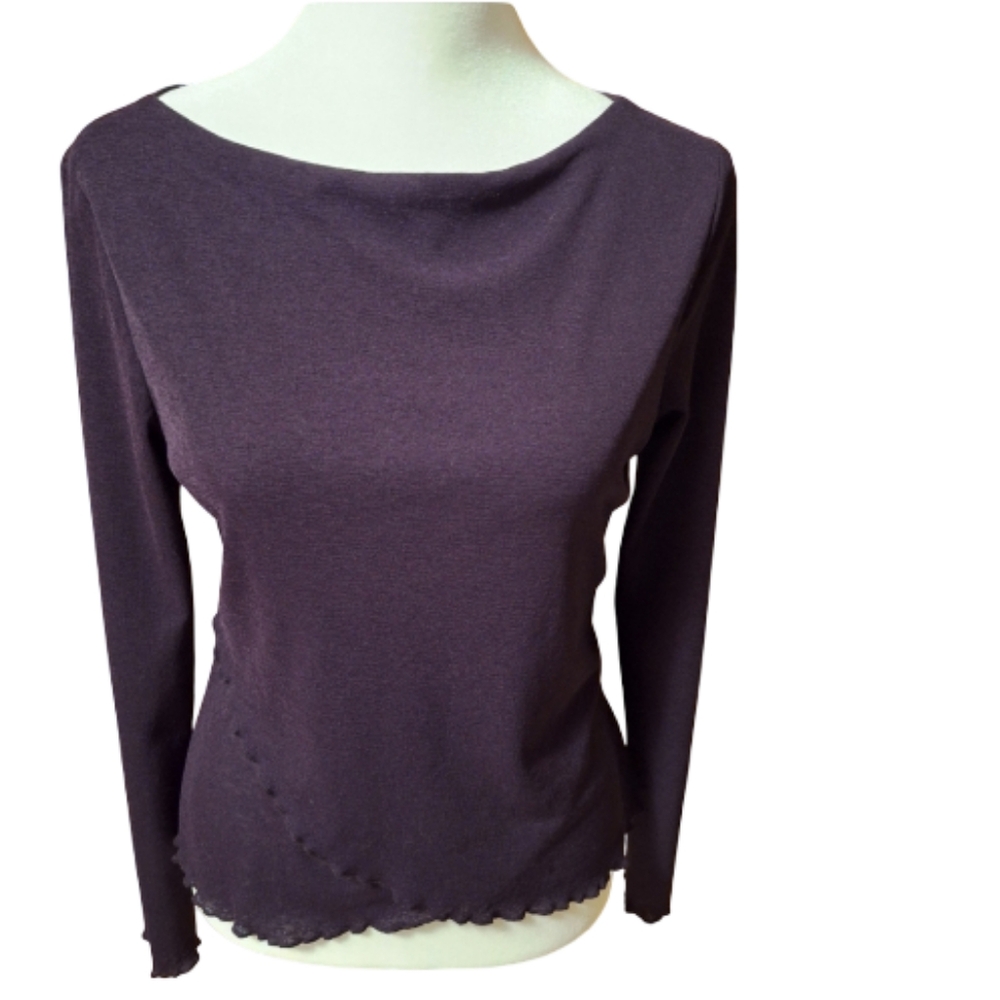 Studio Y Purple Long Sleeve Dressy or Casual Top
